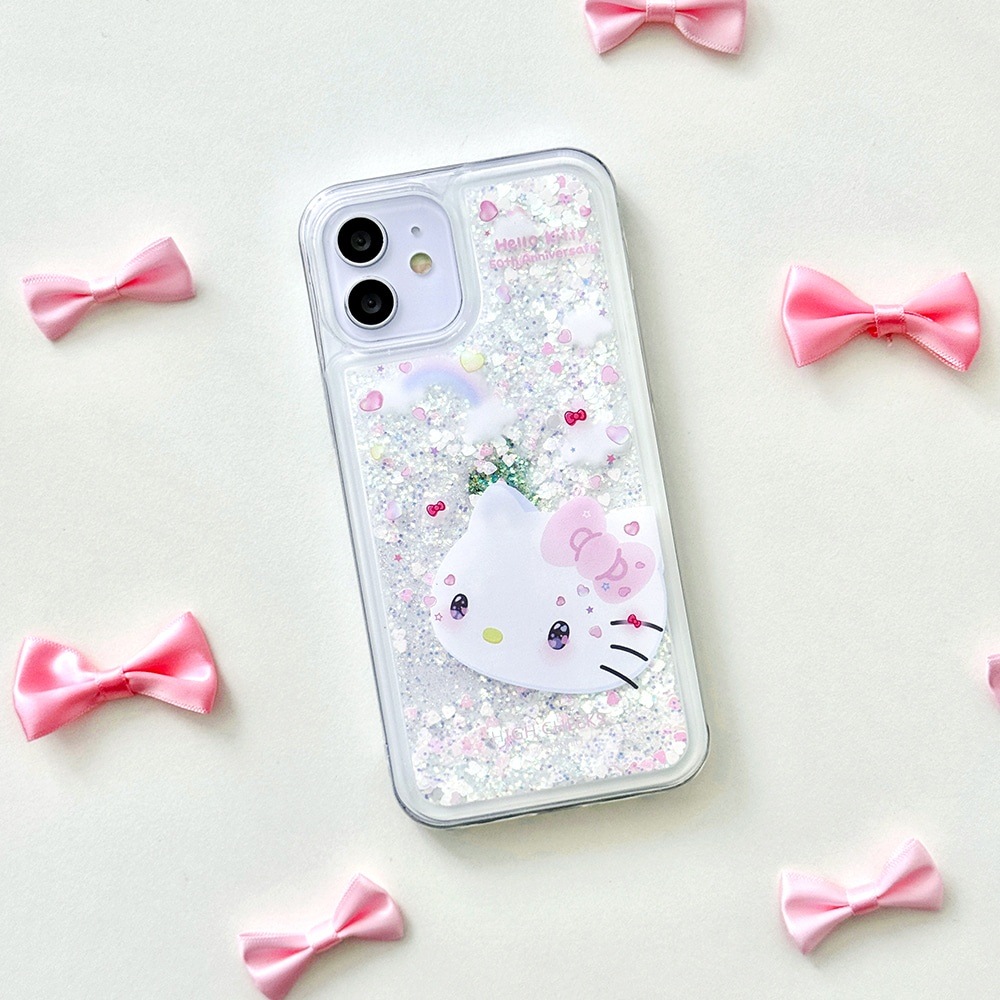 HIGH CHEEKS 韓国 Sanrio The Future in Our Eyes_Hello Kitty Glitter Case_HC2434GP002Oスマホケース