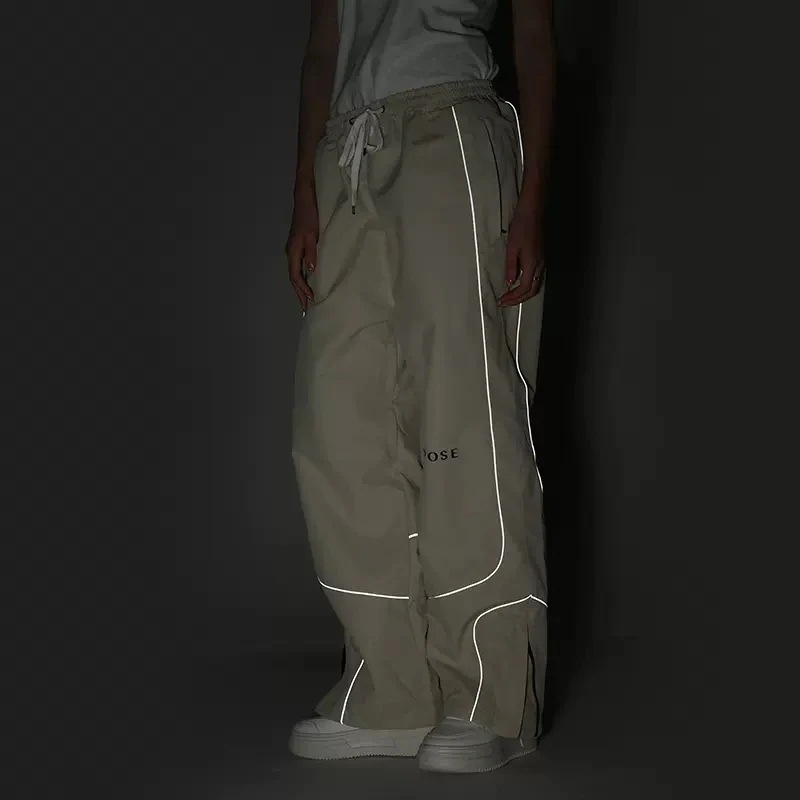 【送料無料】スノーボードウェア ロングパンツ 単品 スキーウェア メンズ レディース 長ズボン ボトムス スノボウェア 男女兼用 光反射ライン