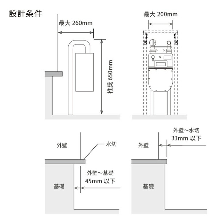 一人暮らし ガスメーター 一軒家 引っ越し 新築 オシャレ シンプル BAKO ガスメーターカバー 森田アルミ