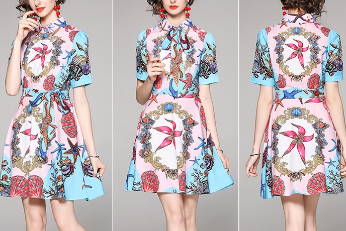 レトロプリント ワンピース エスニック ショートディスカウント メンズライク マニッシュ ラブリー レトロプリント ワンピース エスニック ショートディスカウント メンズライク マニッシュ ラブリー