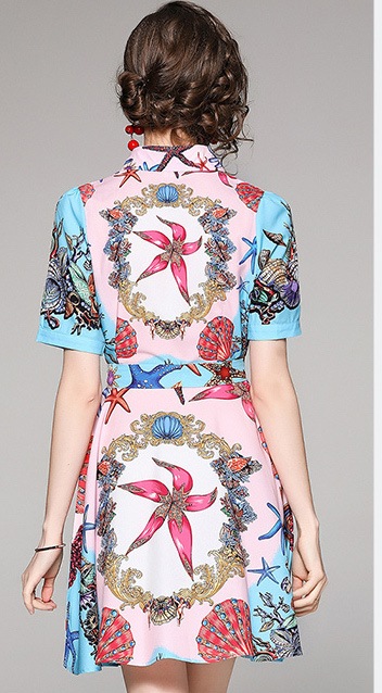 レトロプリント ワンピース エスニック ショートディスカウント メンズライク マニッシュ ラブリー レトロプリント ワンピース エスニック ショートディスカウント メンズライク マニッシュ ラブリー