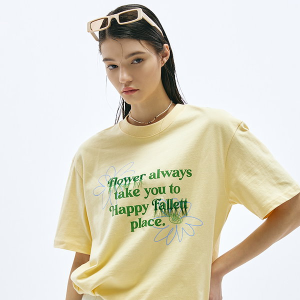 [NCT Dream ジェミン 着用] flower font 半袖 Tシャツ 韓国 アイドル