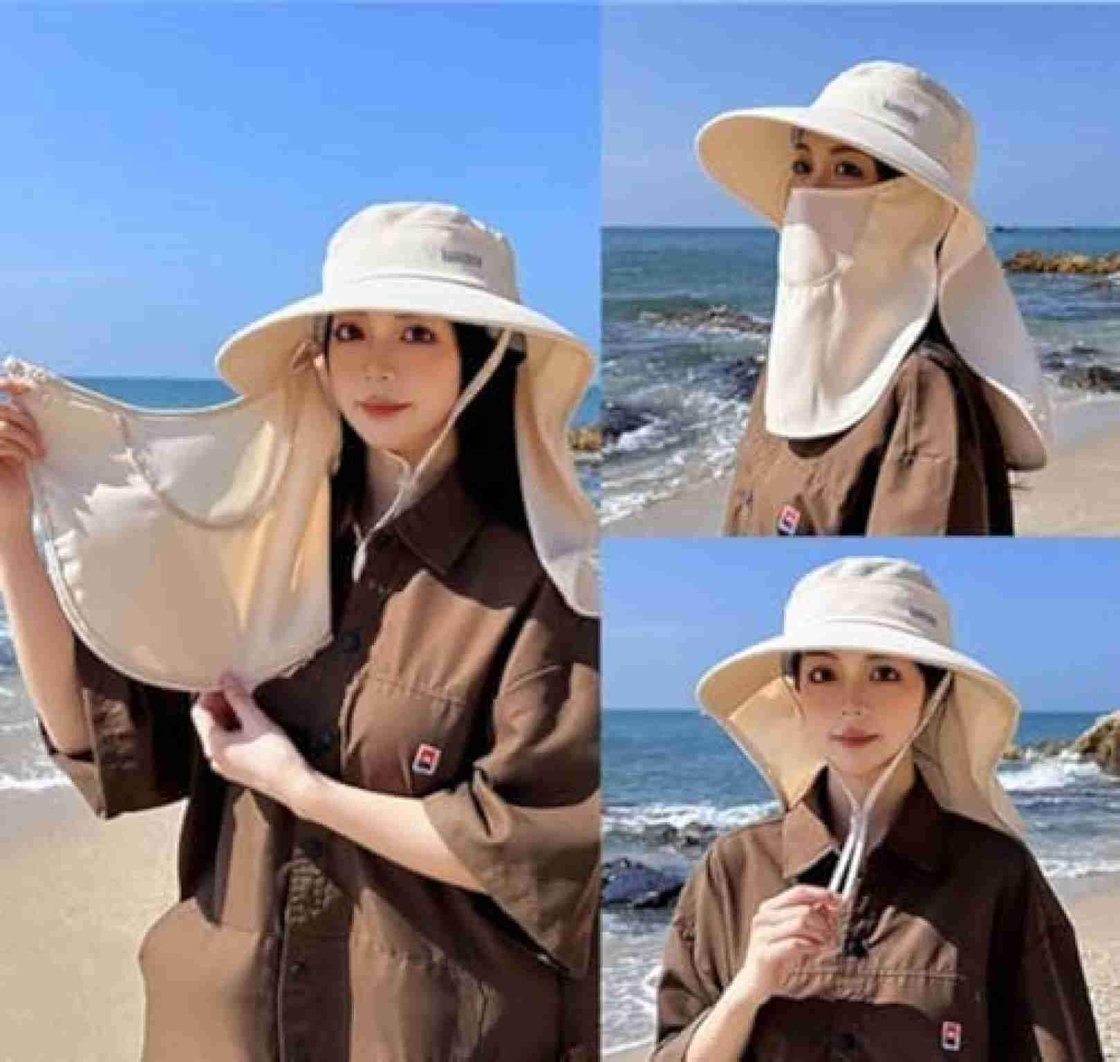 レディース 帽子 日よけ帽子 UVカット帽子 シェードハット つば広ハット あご紐 調節可能 紫外線対策 通気 夏 秋 アウトドア 旅行用 釣り 登山 ウォーキング ポニーテール穴 サファリハット