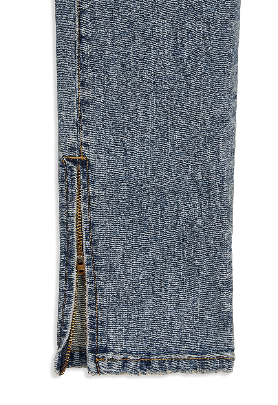 【OPEN YY】ZIP SLIT SKINNY JEANS BLUE OPEN Yy】 ZIP SLIT SKINNY エレガントでフェミニン JEANS : BLUE