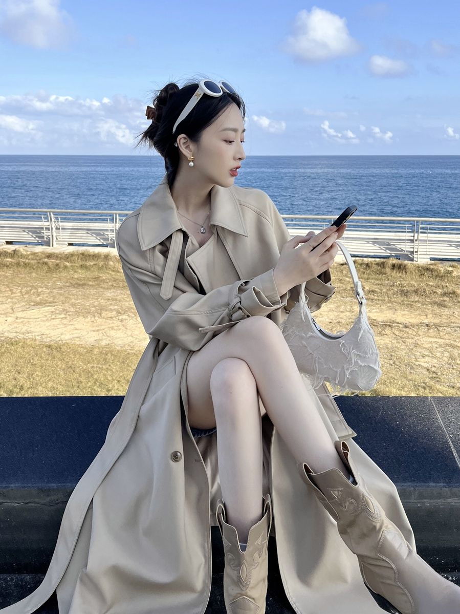 春トレンチコート 新作 トレンチコート 大人っぽチェスターコ アウター セミロング 英伦風 コート 流行りコート Jジャケット ロングコート レディース 大きいサイズ