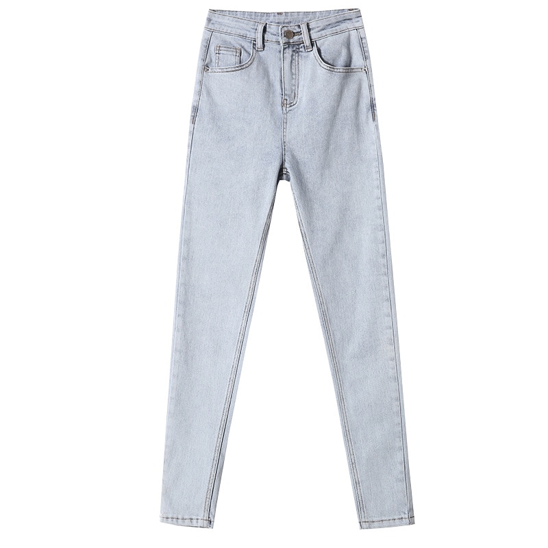 ヒップアップジーンズ春秋新型ハイウエストジーンズ着痩せ弾力ジーンズ タイトパンツ鉛筆ズボンスキニーデニムパンツQNZK33