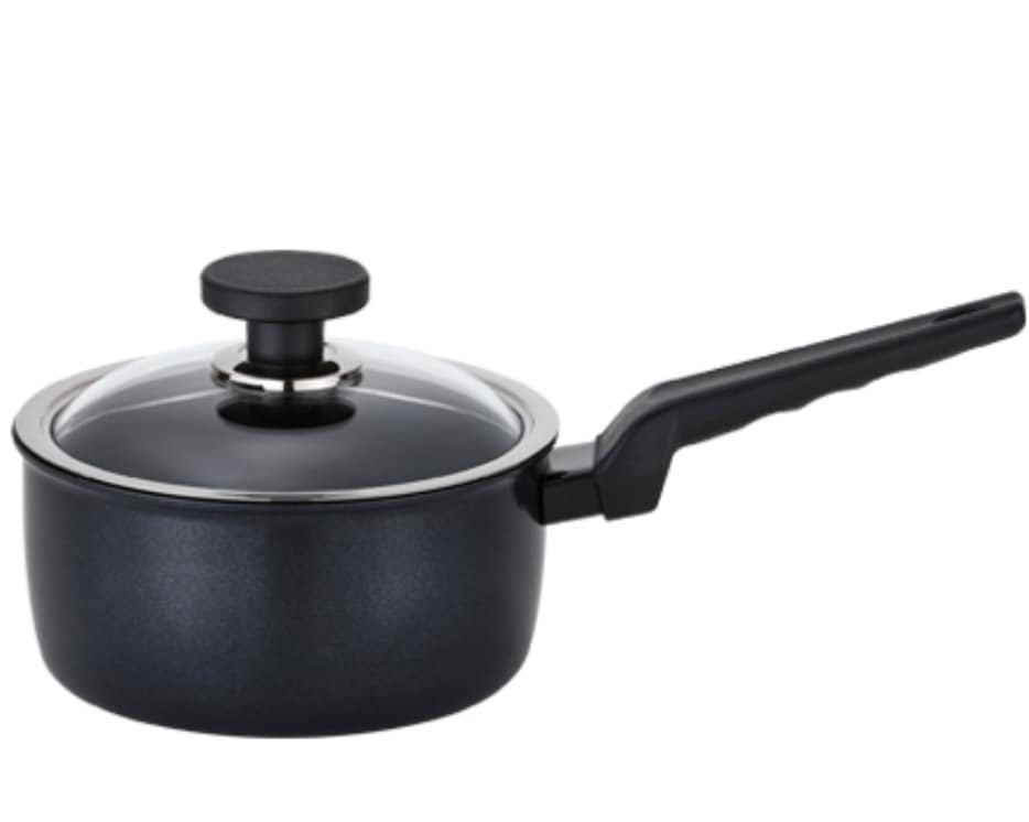 韓国産 くっつかない ノンスティック セラミックコーティング 高い熱伝導率 IH対応 モダンブラックデザイン 鍋 18cm 20cm 24cm 28cm