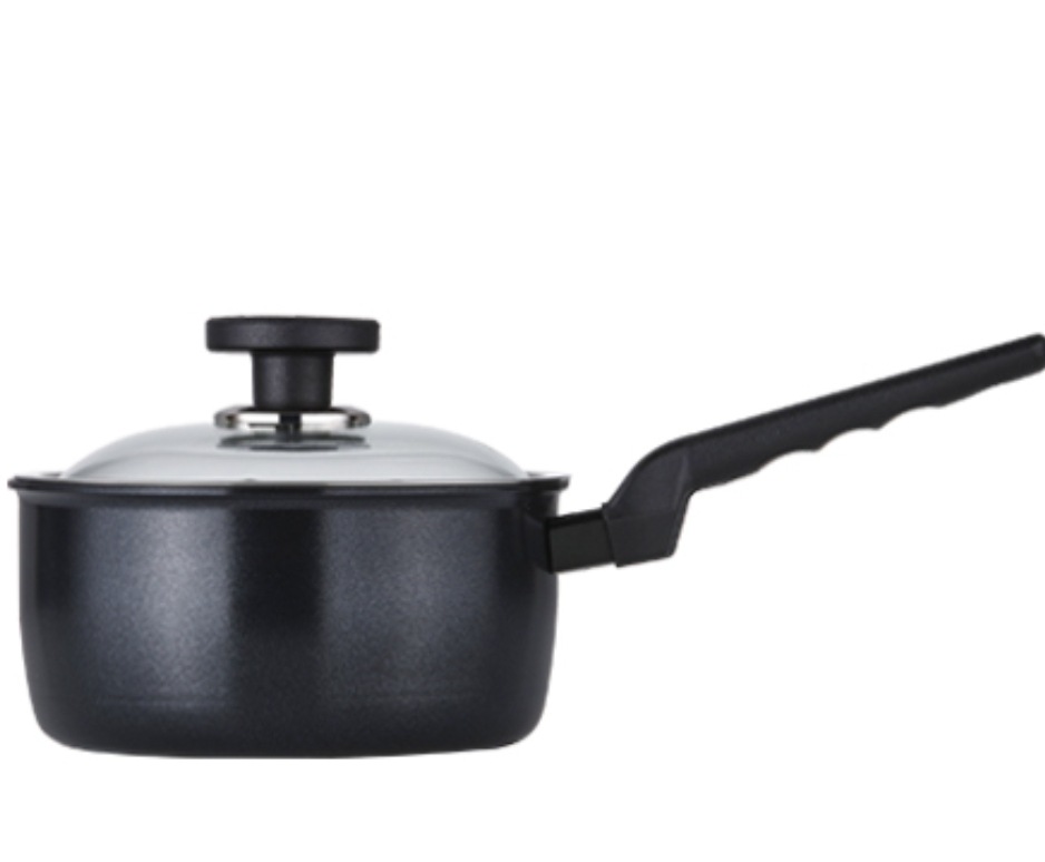 韓国産 くっつかない ノンスティック セラミックコーティング 高い熱伝導率 IH対応 モダンブラックデザイン 鍋 18cm 20cm 24cm 28cm