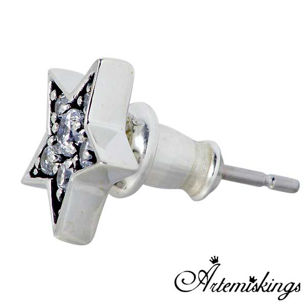 アルテミスキングス ARTEMIS KINGS ブリリアントスター シルバー スタッド ピアス アクセサリー キュービック 1個売り シルバー 925 スターリングシルバー AKE0068 アルテミスキングス ARTEMIS KINGS ブリリアントスター シルバー スタッド ピアス アクセサリー キュービック 1個売り シルバー 925 スターリングシルバー AKE0068