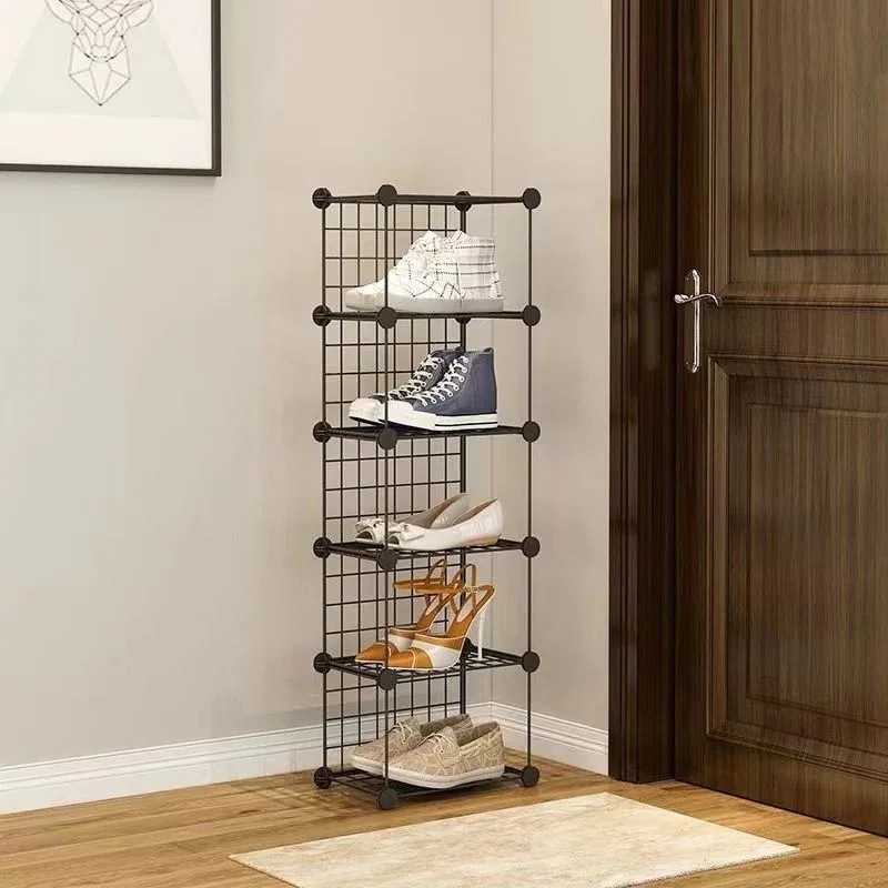 ドアのシンプルな錬鉄の靴ラック小さな隙間超狭い廊下寮の靴収納コーナーの靴のキャビネット ドアのシンプルな錬鉄の靴ラック小さな隙間超狭い廊下寮の靴収納コーナーの靴のキャビネット