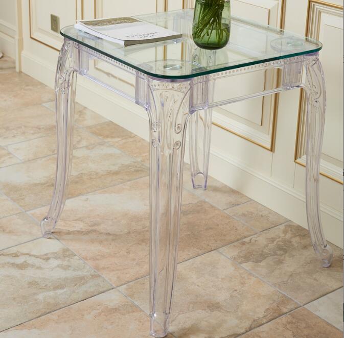 透明アクリルテーブルラウンドコーヒー家具正方形アクリルテーブルサイドテーブル丸型と正方形の透明なアクリルコーヒーテーブルアクリル結婚披露宴ラウンドガラスモダンテーブルダイニングテーブル