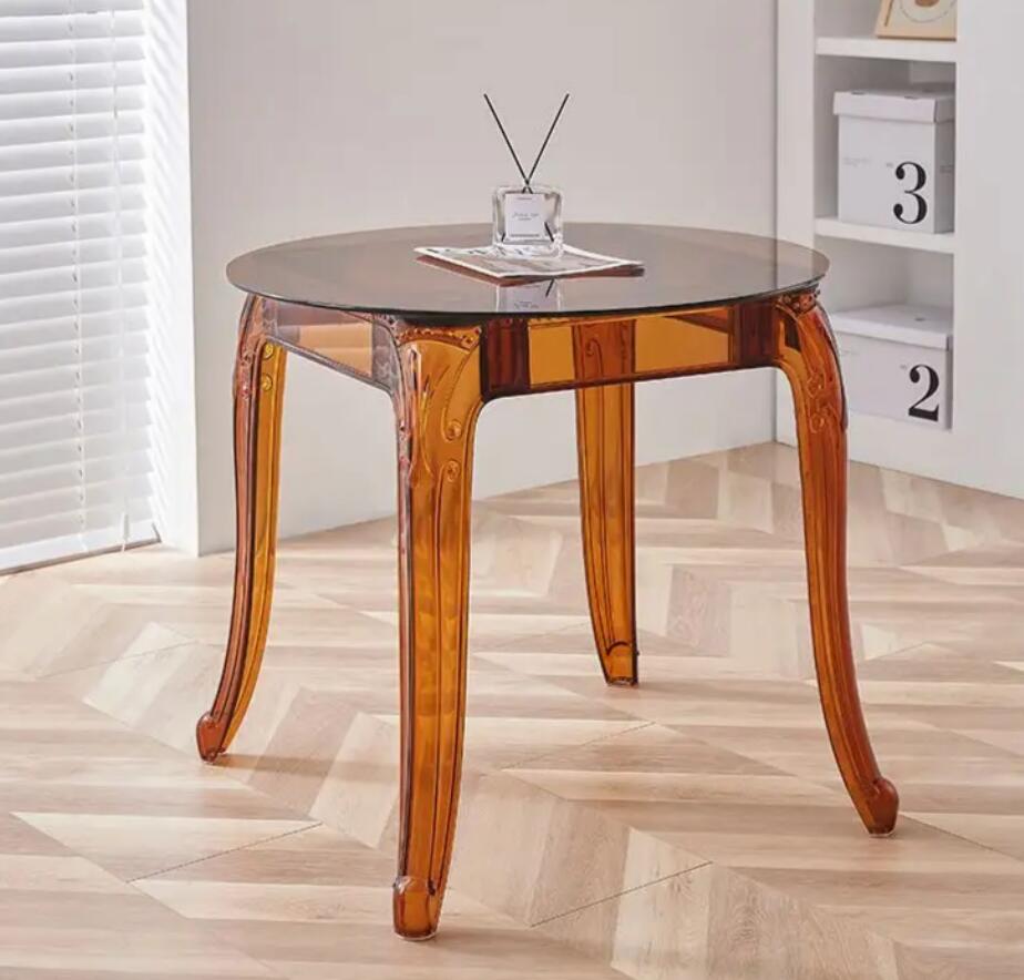 透明アクリルテーブルラウンドコーヒー家具正方形アクリルテーブルサイドテーブル丸型と正方形の透明なアクリルコーヒーテーブルアクリル結婚披露宴ラウンドガラスモダンテーブルダイニングテーブル