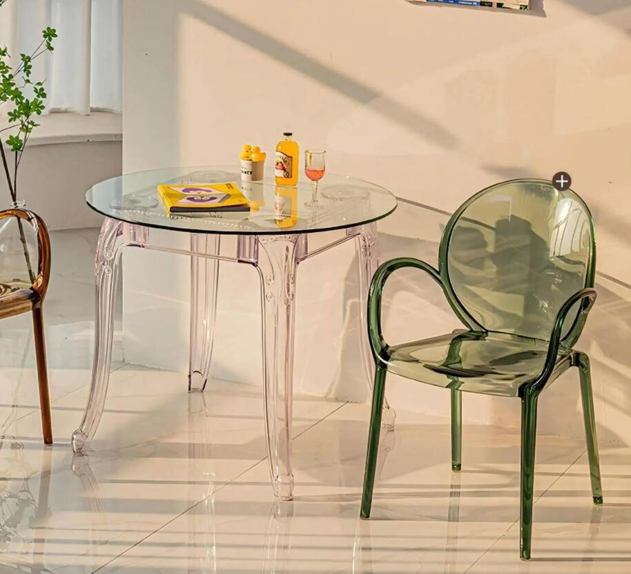透明アクリルテーブルラウンドコーヒー家具正方形アクリルテーブルサイドテーブル丸型と正方形の透明なアクリルコーヒーテーブルアクリル結婚披露宴ラウンドガラスモダンテーブルダイニングテーブル