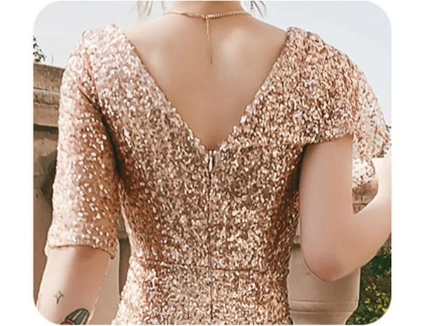 Qoo10] マーメイドドレス シャンパンゴールド イ