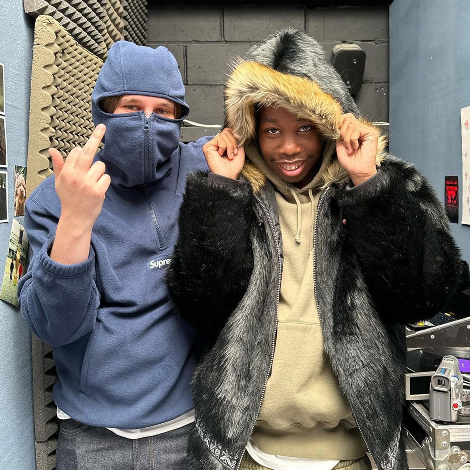 フェイスマスクハーフジップフーディー FW23SW78