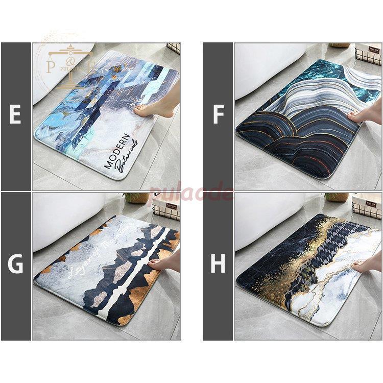 バスマット 速乾 大判 タオル地 北欧 足拭きバスマット 足拭き 風呂 洗面所 脱衣所 スクエア 大理石風 モダン グレー ホワイト ピンク大人空間 モダン