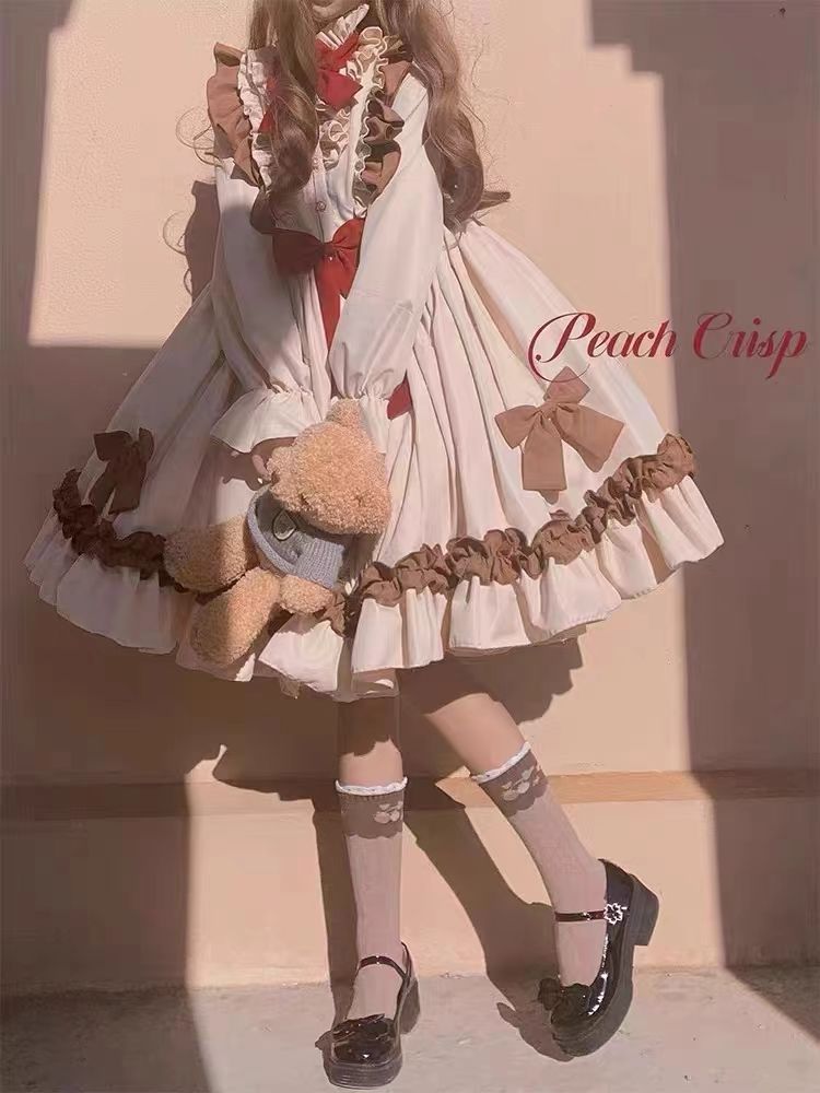 ロリータOPロリータレトロロリータ洋ロリータワンピース秋冬かわいい韓国ファッションッ ロリータOPロリータレトロロリータ洋ロリータワンピース秋冬かわいい韓国ファッションッ