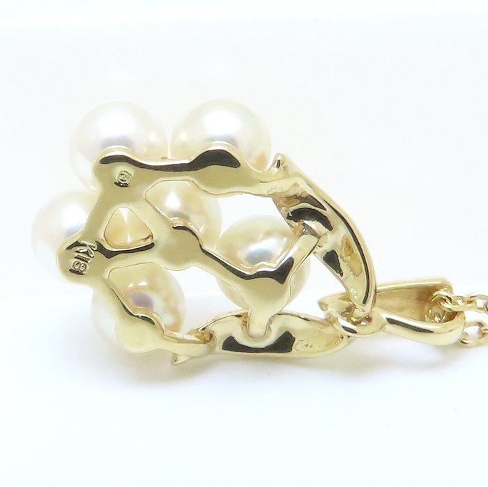 パール ネックレス 真珠 K18YG イエローゴールド/294054【中古】