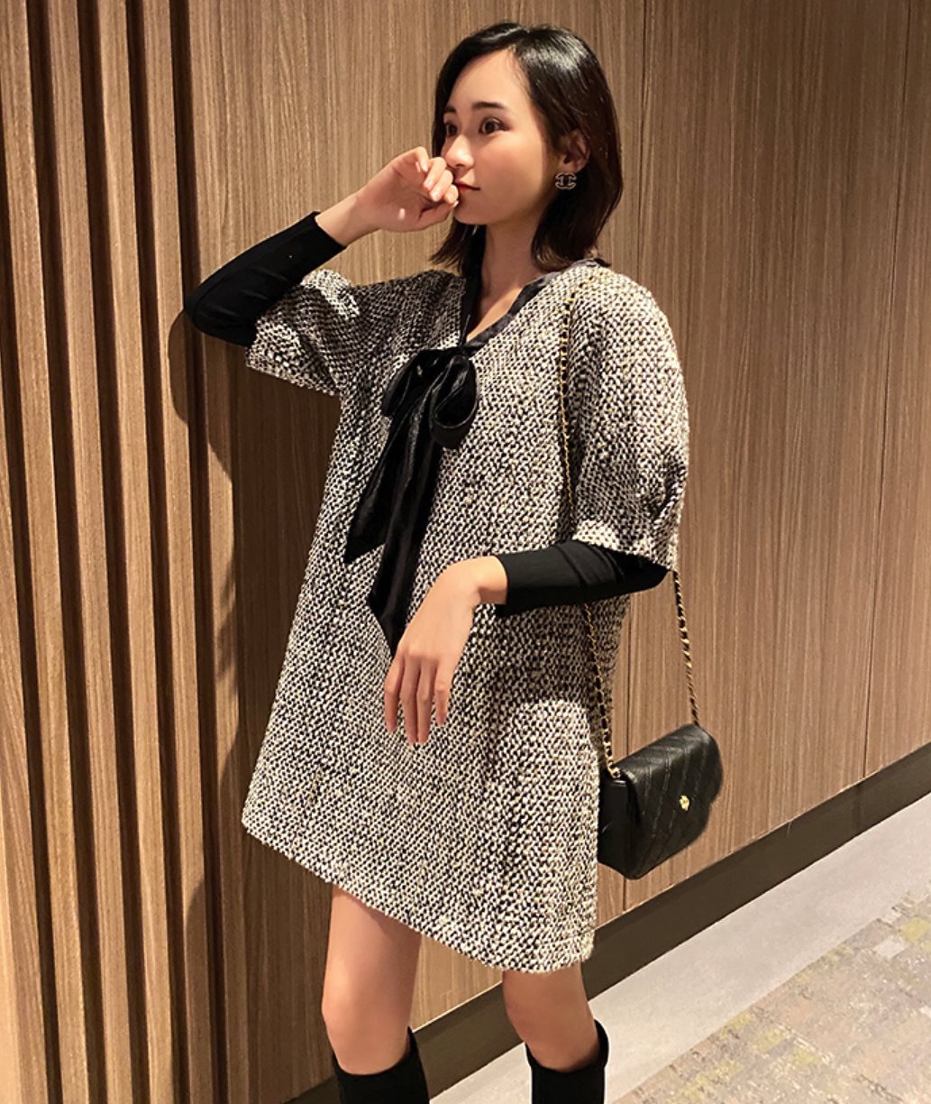 ツイード ツイードワンピース... : レディース服 ワンピース 定番人気