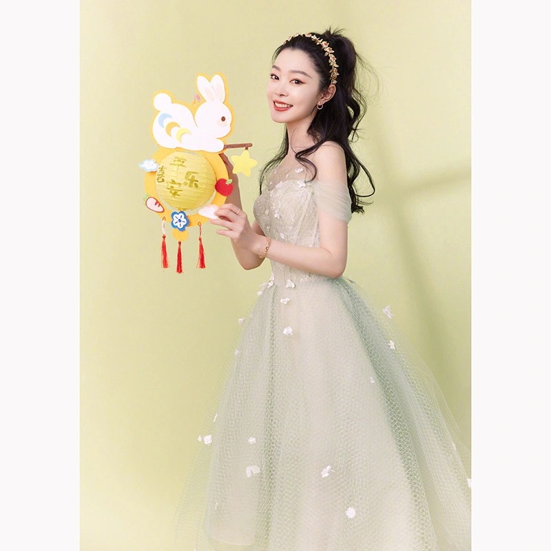 女性用イブニングドレス 2024 プチ 誕生日 婚約 ハイエンド 妖精のような逃亡者プリンセス スタイル ドレス ドレス