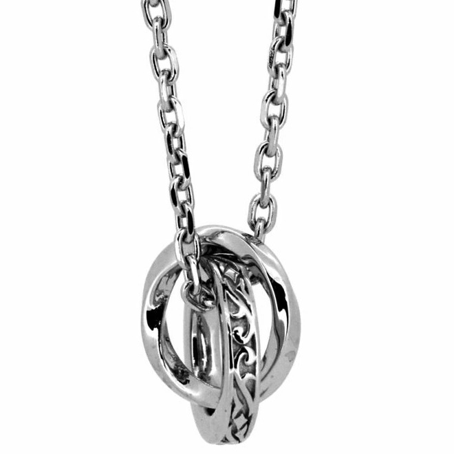 ネックレス メンズ トライ タテガミ ダブルリング ステンレス LH-03NE0215 【ネコポス】 ネックレス メンズ トライ タテガミ ダブルリング ステンレス LH-03NE0215 【ネコポス】