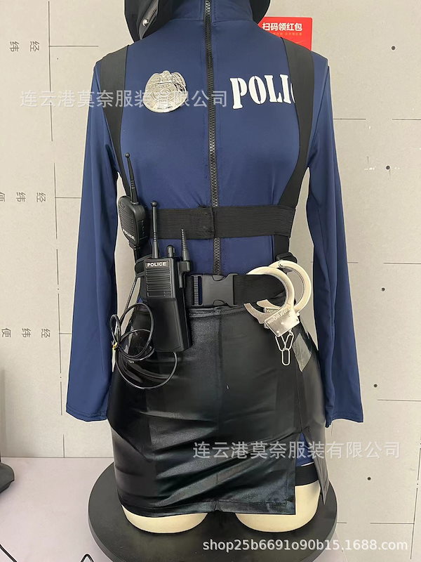 Qoo10] 趣味下着欧米の女性警官制服誘惑ブルー警察