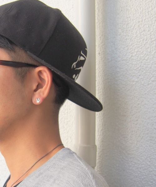 ピアス メンズ ラックスタッズピアス SV925 LH-01EA0541 メンズピアス 片耳用 1点売り クリスマス 誕生日 プレゼント ギフト 彼氏 【ネコポス】