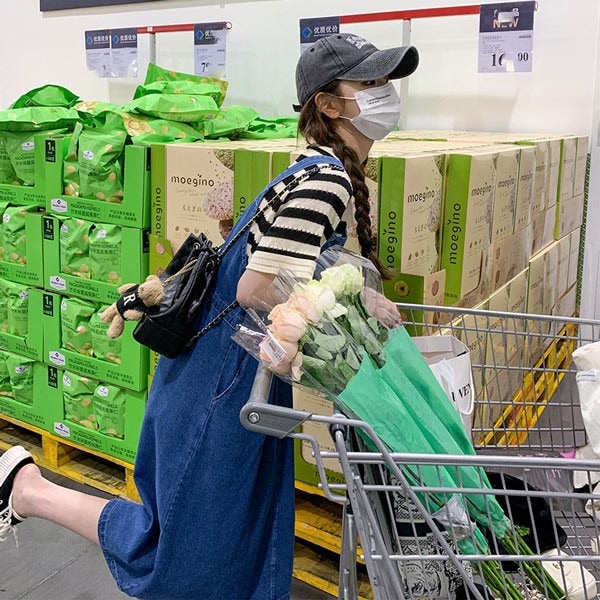 デニム サスペンダースカート 吊りスカート 夏ワンピ ワンピース 春夏 ロング丈 オシャレ 大きめ デニムスカート スリット入り 大人可愛い レディース 韓国 ブルー カジュアル　ダークブルー　ライト