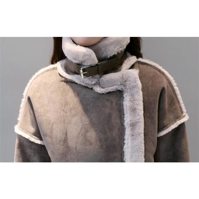 ロングコート レディース 襟ボア 厚手 セーム革 コート シャミ革 カジュアル アウター ロングコート レディース 襟ボア 厚手 セーム革 コート シャミ革 カジュアル アウター