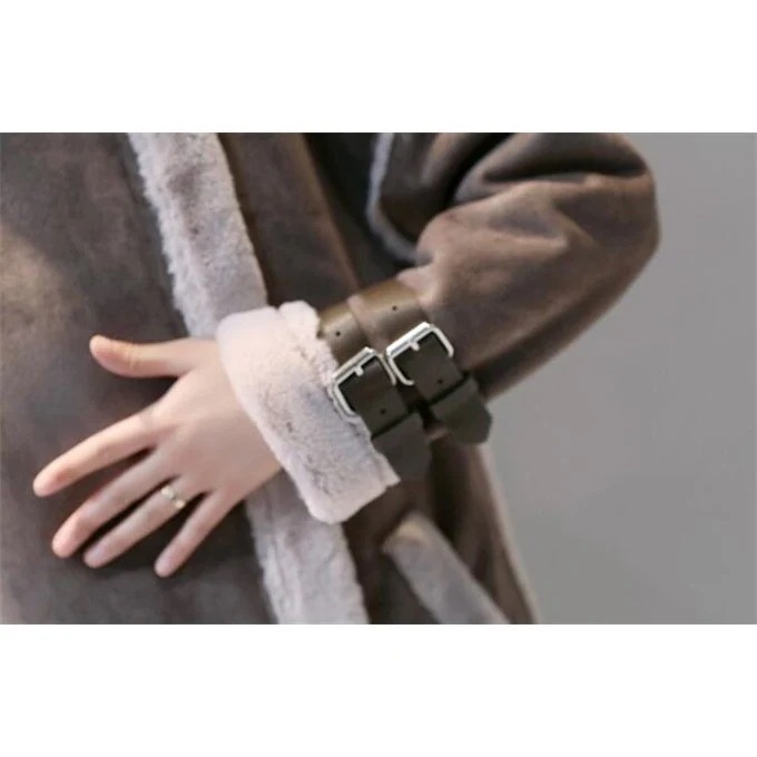 ロングコート レディース 襟ボア 厚手 セーム革 コート シャミ革 カジュアル アウター ロングコート レディース 襟ボア 厚手 セーム革 コート シャミ革 カジュアル アウター