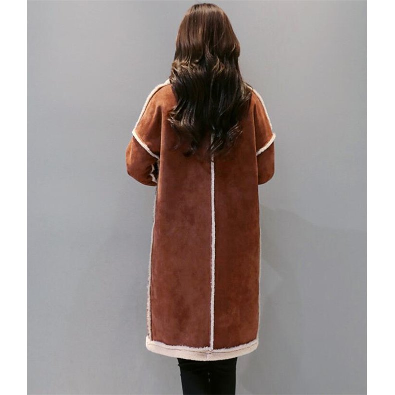 ロングコート レディース 襟ボア 厚手 セーム革 コート シャミ革 カジュアル アウター ロングコート レディース 襟ボア 厚手 セーム革 コート シャミ革 カジュアル アウター