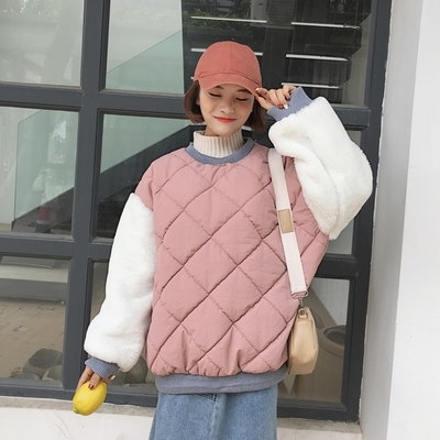 冬/女性服/韓国風/ルース/手厚い/ヘッジ/コットンコート/かわいい/+/ふわふわ/袖/暖かい/コットンコート/アウターウェア/学生 冬/女性服/韓国風/ルース/手厚い/ヘッジ/コットンコート/かわいい/+/ふわふわ/袖/暖かい/コットンコート/アウターウェア/学生