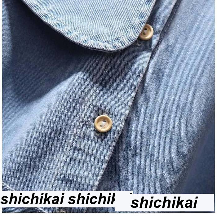 新生活 デニムシャツ ロング ジャケット キッズ ジュニア 長袖 女の子 秋 可愛い おしゃれ フリル 女児 ゆったり 動きやすい トップス 子供服 秋 春 冬 秋ファッション 冬物 春物 秋物 プレ