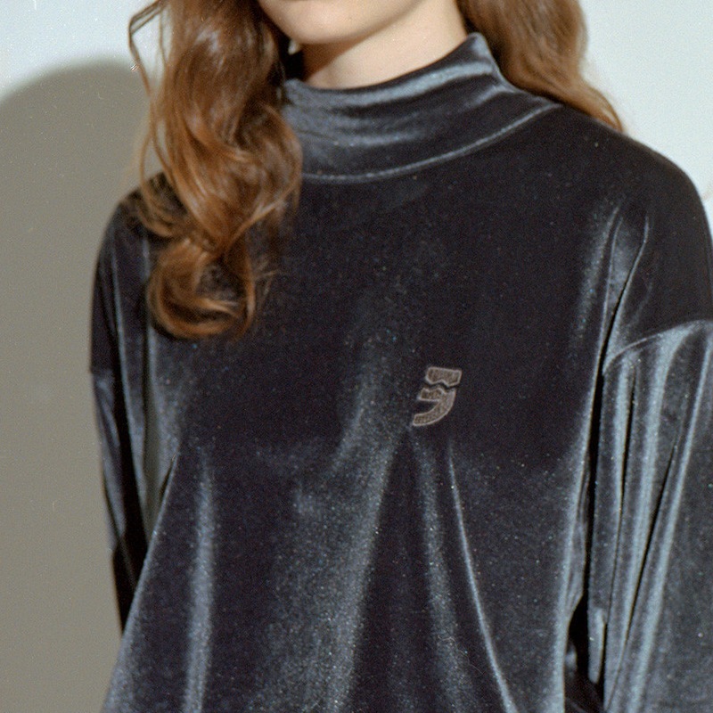 BTS ジョングク着用 ☆DROP-SHOULDER VELVET TURTLE-NECK TEE BTS ジョングク着用 ☆DROP-SHOULDER VELVET TURTLE-NECK TEE (A