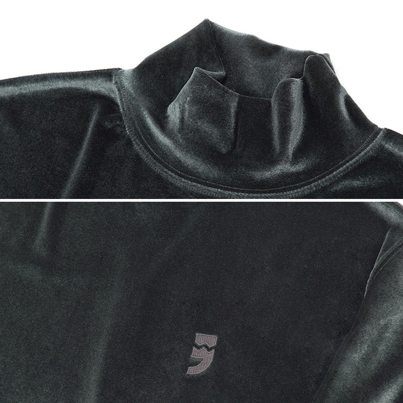 btsジョングク着用 DROP-SHOULDER VELVET TURTLE-NECK TEE Tシャツ