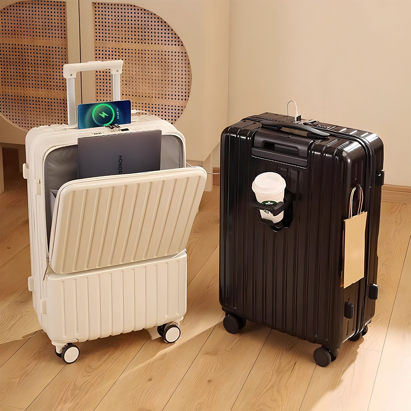 スーツケース 機内持ち込み 前開き キャリーケース Sサイズ Mサイズ フロントオープン 軽量 耐衝撃 USBポート カップホルダー フック搭載 キャリーバッグ 短途旅行 海外 国内 旅行 トラベル スーツケース 機内持ち込み 前開き キャリーケース Sサイズ Mサイズ フロントオープン 軽量 耐衝撃 USBポート カップホルダー フック搭載 キャリーバッグ 短途旅行 海外 国内 旅行 トラベル