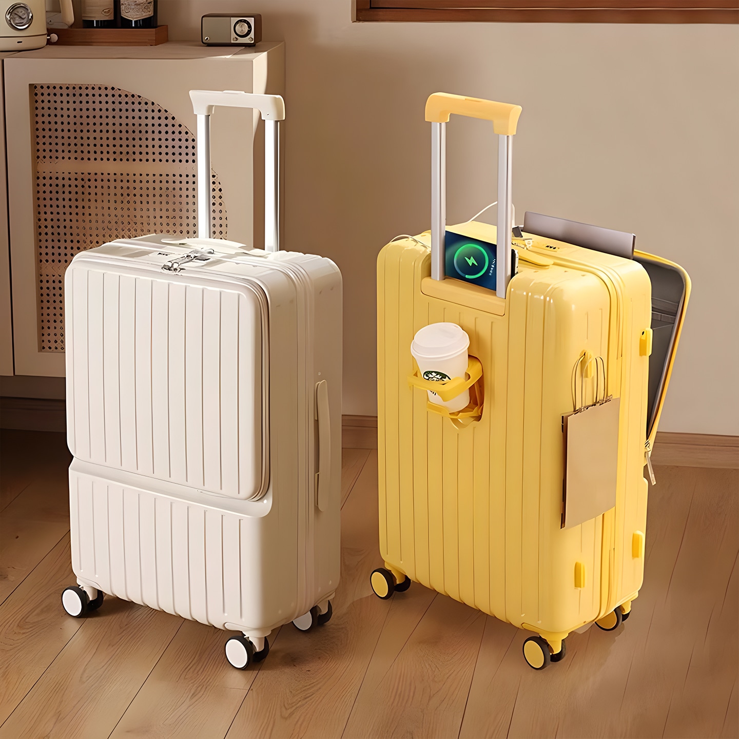 スーツケース 機内持ち込み 前開き キャリーケース Sサイズ Mサイズ フロントオープン 軽量 耐衝撃 USBポート カップホルダー フック搭載 キャリーバッグ 短途旅行 海外 国内 旅行 トラベル スーツケース 機内持ち込み 前開き キャリーケース Sサイズ Mサイズ フロントオープン 軽量 耐衝撃 USBポート カップホルダー フック搭載 キャリーバッグ 短途旅行 海外 国内 旅行 トラベル