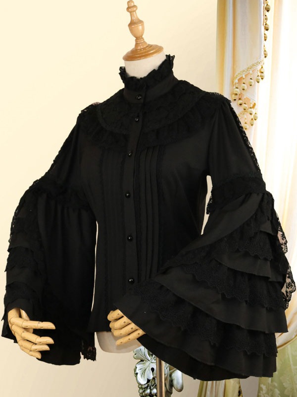 【2点購入で150OFF】【短納期】クラシックロリータシャツボウレースレイヤードラッフルシフォンホワイトロリータブラウス 【2点購入で150OFF】【短納期】クラシックロリータシャツボウレースレイヤードラッフルシフォンホワイトロリータブラウス