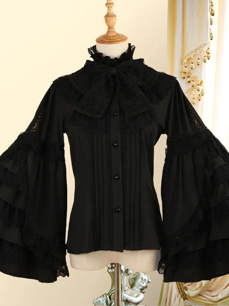 【2点購入で150OFF】【短納期】クラシックロリータシャツボウレースレイヤードラッフルシフォンホワイトロリータブラウス 【2点購入で150OFF】【短納期】クラシックロリータシャツボウレースレイヤードラッフルシフォンホワイトロリータブラウス