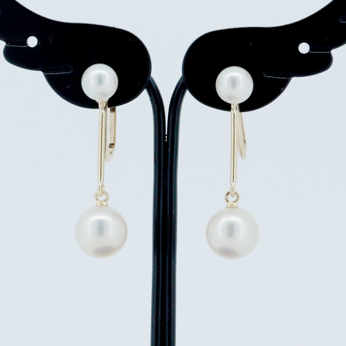 パール イヤリング 7.4ミリ 5.0ミリ 真珠 K18YG(18金 イエローゴールド) 質屋出品