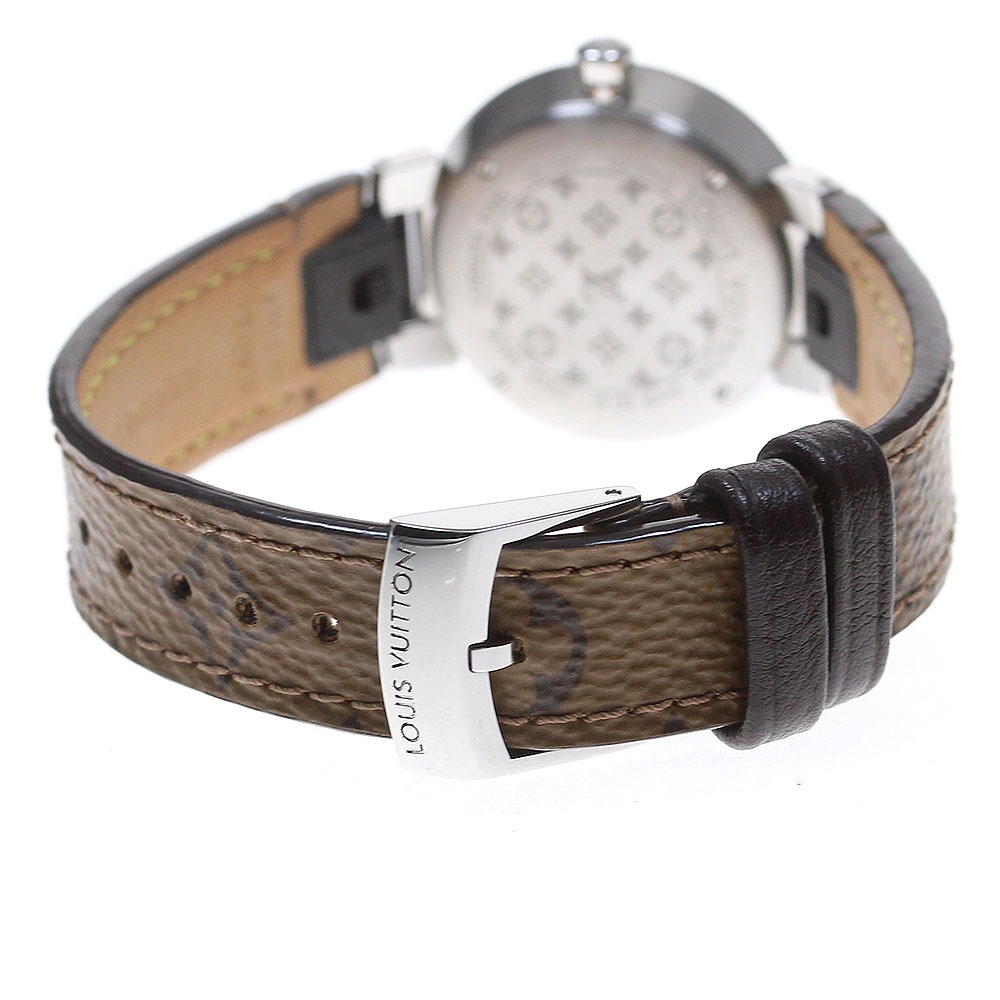 ルイ・ヴィトン LOUIS VUITTON Q12MG タンブール スリム 8Pダイヤ クォーツ レディース _834045【中古】