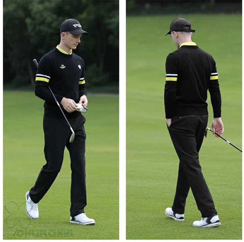 ゴルフ GOLF ウールセーター 秋 冬 メンズ コート ゴルフウェア ニットセーター 防寒 暖かい プレゼント ギフト2410glfster15