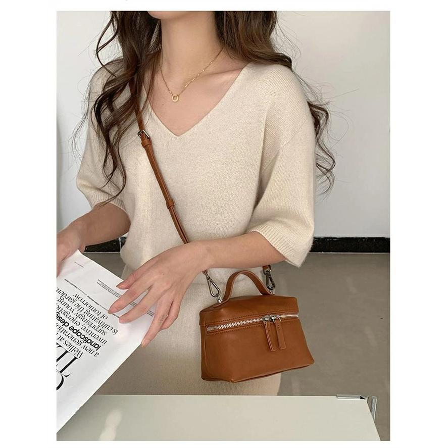 出荷が迅速である 独占販売 本革 ショルダーバッグ 小さめ レディース バニティバッグ 小さめ ミニショルダーバッグ レザー 斜め掛けバッグ ミニバッグ 軽い ファスナー付き 本革バッグ 肩 本日限り