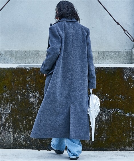 ダウンジャケット・コート シャギーチェスターコート GEVS. 大きいサイズ対応