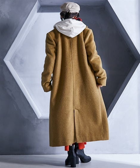 ダウンジャケット・コート シャギーチェスターコート GEVS. 大きいサイズ対応