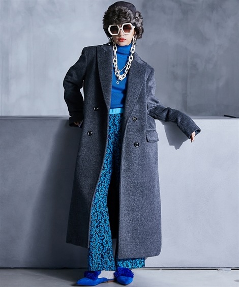 ダウンジャケット・コート シャギーチェスターコート GEVS. 大きいサイズ対応