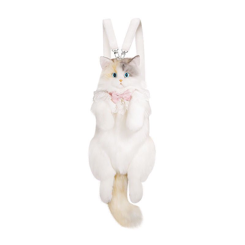 淡い三花猫のリュックサックのぬいぐるみのぬいぐるみが彼女の誕生日サプライズをプレゼントします 淡い三花猫のリュックサックのぬいぐるみのぬいぐるみが彼女の誕生日サプライズをプレゼントします