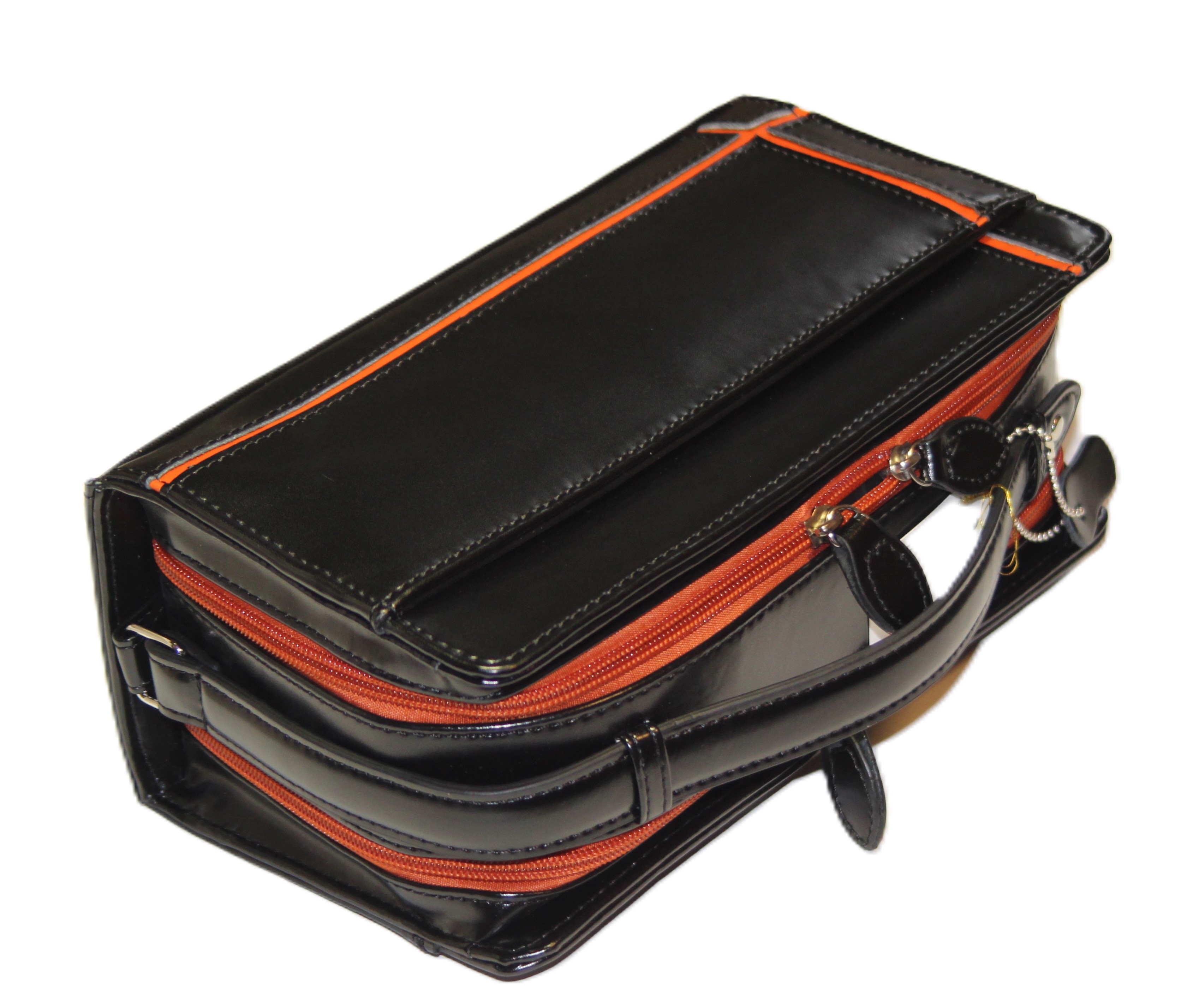 【新規OPEN】【期間限定セール】【激安】【新品未使用】馬革 オレンジクロスライン ダブルファスナーモデル BOX型 セカンドクラッチバッグ UH-2175 BK/OR 【新規OPEN】【期間限定セール】【激安】【新品未使用】馬革 オレンジクロスライン ダブルファスナーモデル BOX型 セカンドクラッチバッグ UH-2175 BK/OR