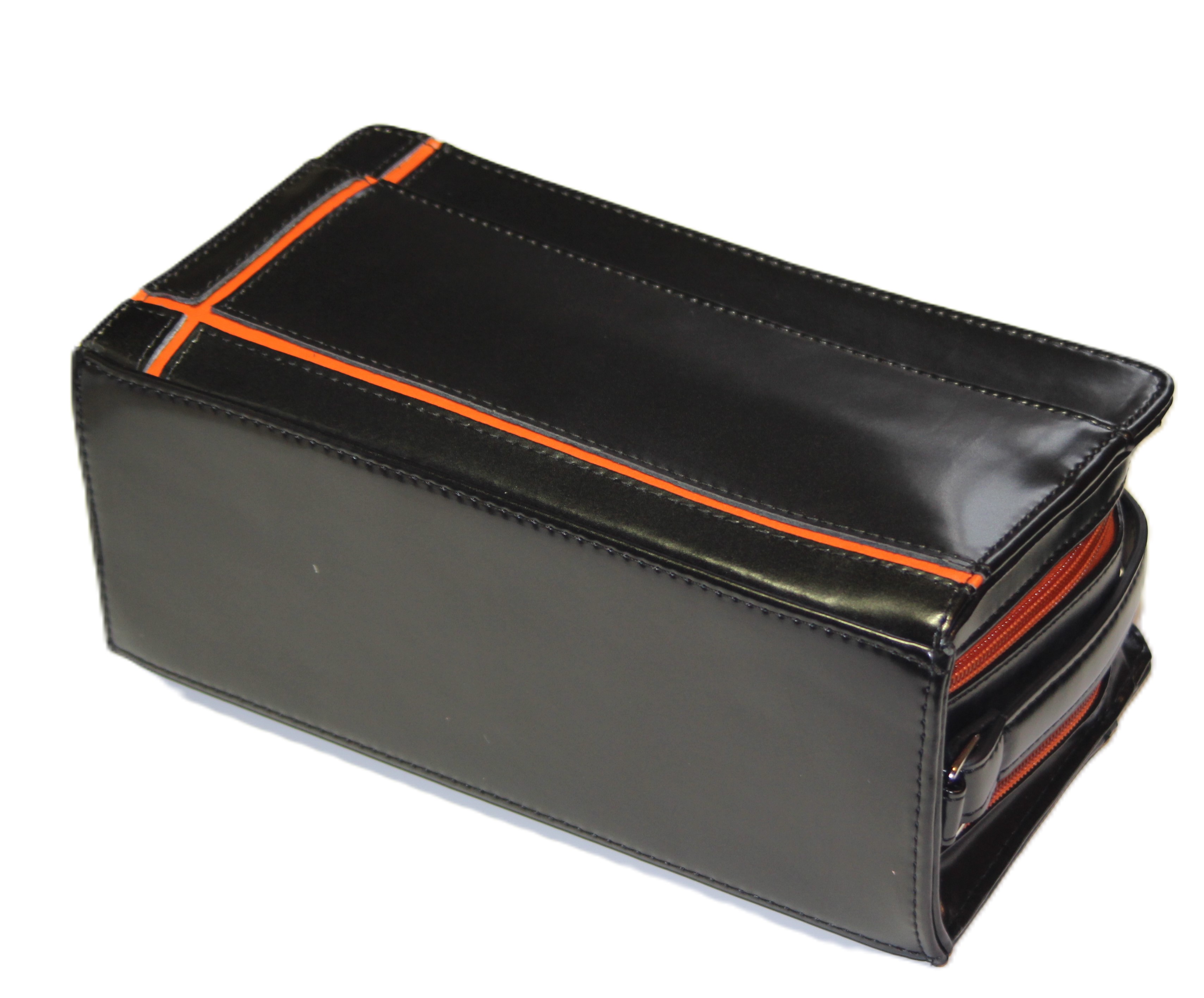 【新規OPEN】【期間限定セール】【激安】【新品未使用】馬革 オレンジクロスライン ダブルファスナーモデル BOX型 セカンドクラッチバッグ UH-2175 BK/OR 【新規OPEN】【期間限定セール】【激安】【新品未使用】馬革 オレンジクロスライン ダブルファスナーモデル BOX型 セカンドクラッチバッグ UH-2175 BK/OR