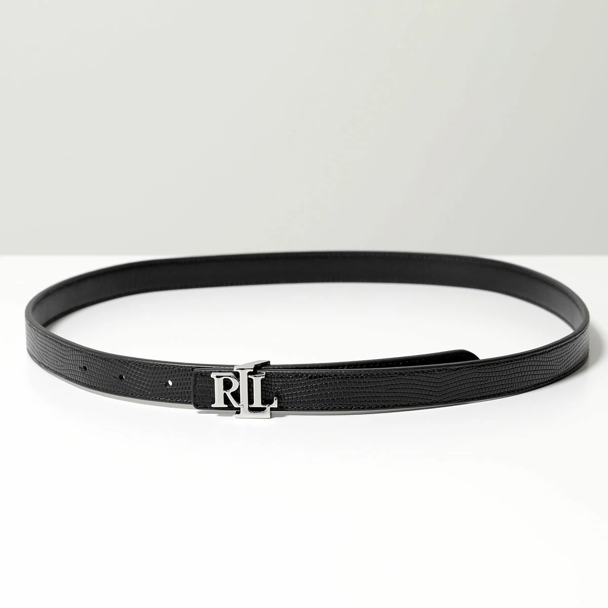 Ralph Lauren ロゴ リバーシブル エンボスド スキニー ベルト　S ロゴ リバーシブル エンボスド スキニー ベルト